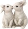 Kissing Bunny Figurine – Resin Easter Spring Tabletop Decor 4x2.5x3.5”